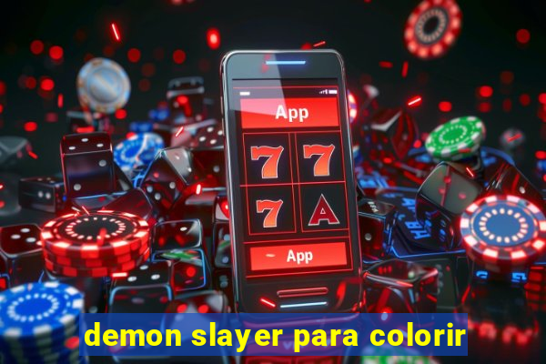 demon slayer para colorir